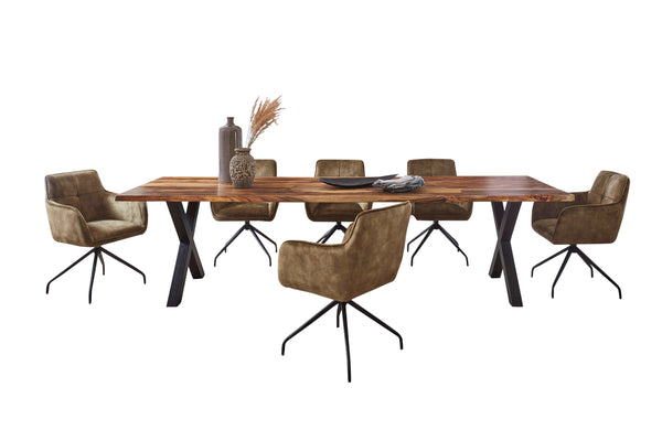 #sheeshamnaturfarbenlackiert #240x100 #x-gestellschwarz