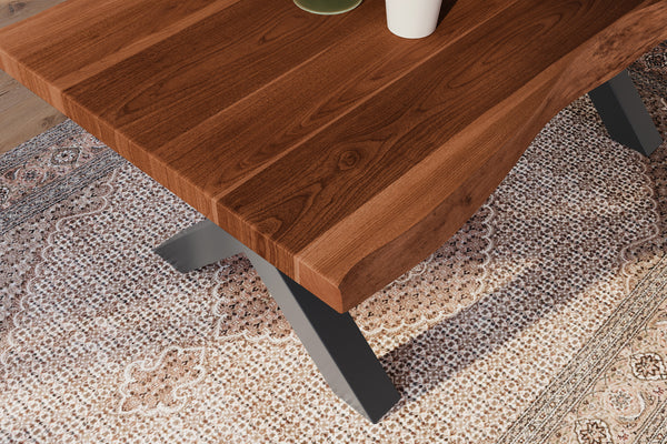 #akazienussbaumfarben #160x85 #x-gestellschwarz