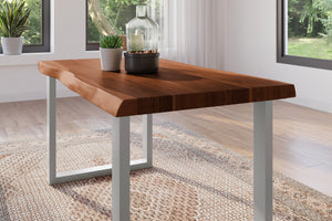 #akazienussbaumfarben #140x80 #u-gestellsilber