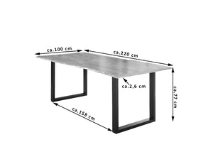 #naturfarben #220x100 #u-gestellschwarz
