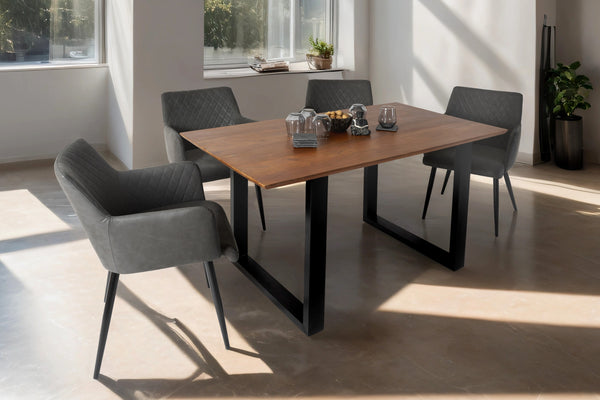 #nussbaumfarben #160x85 #u-gestellschwarz