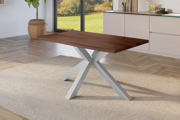 #holznussbaum-optik #120x80 #spider-gestellsilber