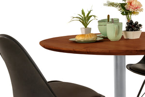 #akazienussbaumfarben #90x90 #säulen-gestelleckigsilber