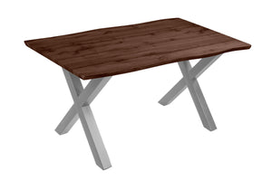 #nussbaumfarben #160x85 #x-gestellsilber