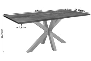#nussbaumfarben #220x100 #spider-gestellsilber