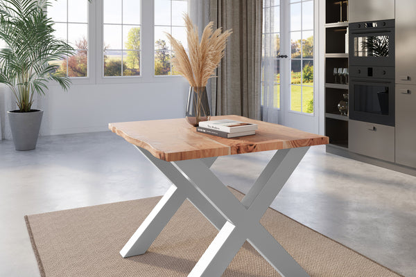 #naturfarben #80x80 #x-gestellsilber