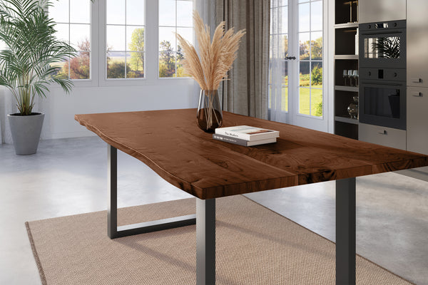 #nussbaumfarben #180x90 #u-gestellschwarz