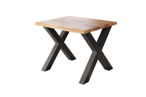 #holzwildeiche-optik #80x80 #x-gestellschwarz