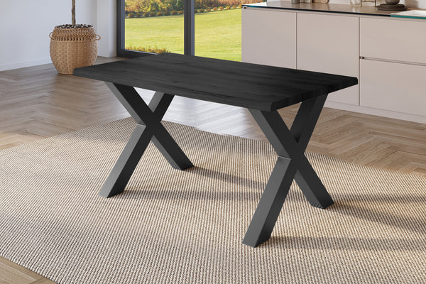 #holzgrau-optik #120x80 #x-gestellschwarz