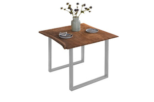 #nussbaumfarben #80x80 #u-gestellsilber