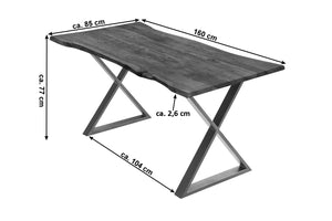 #nussbaumfarben #160x85 #x-gestelledelstahl