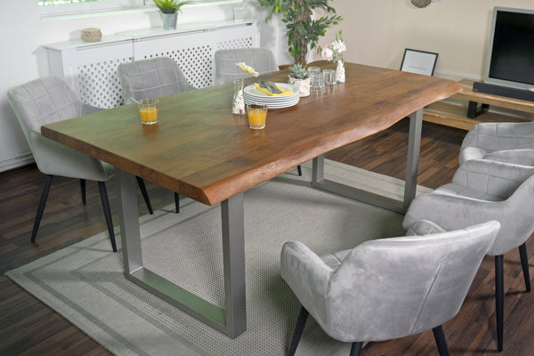 #nussbaumfarben #220x110 #u-gestellsilber