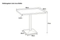 #akazienaturfarben #80x80 #säulen-gestelleckigsilber