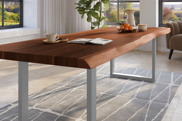 #nussbaumfarben #260x120 #u-gestellsilber