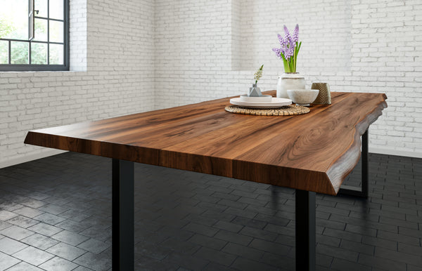 #nussbaumfarben #260x100 #u-gestellschwarz