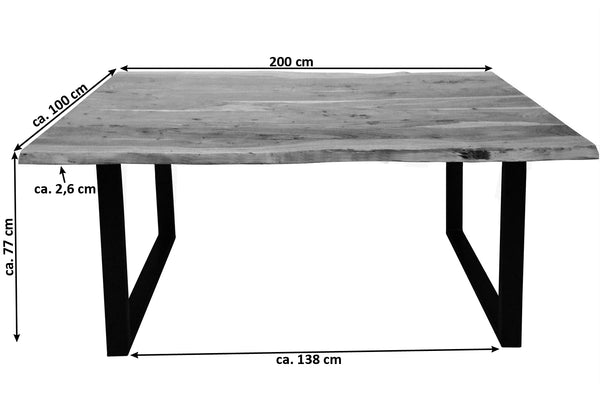 #naturfarben #200x100 #u-gestellschwarz