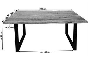 #naturfarben #200x100 #u-gestellschwarz