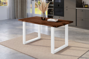 #nussbaumfarben #140x80 #u-gestellweiß
