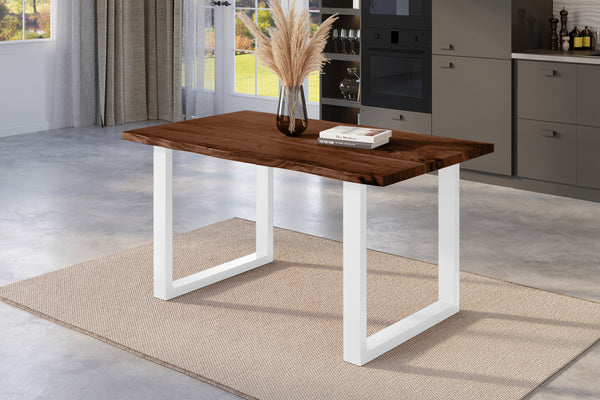 #nussbaumfarben #140x80 #u-gestellweiß