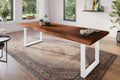 #akazienussbaumfarben #260x100 #u-gestellweiß