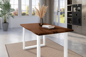 #nussbaumfarben #140x80 #u-gestellweiß