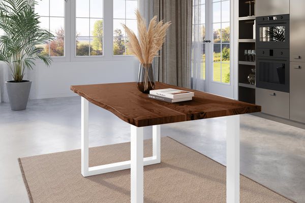 #nussbaumfarben #140x80 #u-gestellweiß