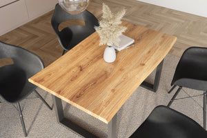 #holzwildeiche-optik #160x85 #u-gestellschwarz