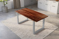 #nussbaumfarben #140x80 #u-gestellsilber
