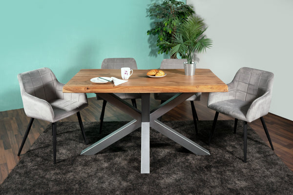 #akazienaturfarben #160x85 #spider-gestellsilber