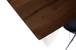 #nussbaumfarben #160x85 #u-gestellweiß