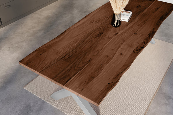 #nussbaumfarben #300x100 #x-gestellsilber
