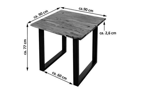 #nussbaumfarben #90x90 #u-gestellschwarz