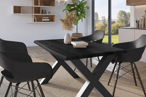 #holzgrau-optik #140x80 #x-gestellschwarz