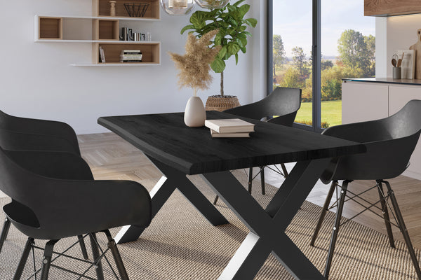 #holzgrau-optik #140x80 #x-gestellschwarz