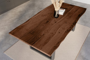 #nussbaumfarben #220x100 #u-gestellschwarz