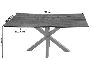 #nussbaumfarben #200x100 #spider-gestellsilber