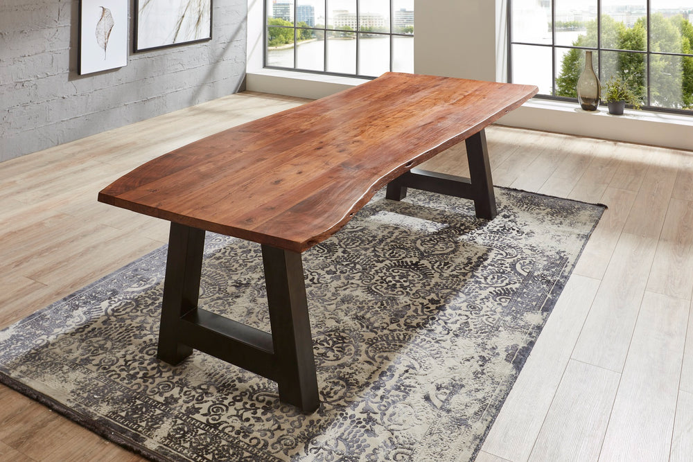 #nussbaumfarben #180x90 #a-gestellschwarz