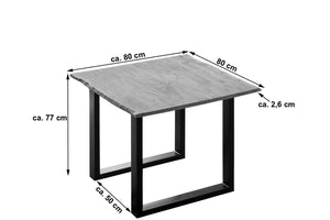 #stonefarben #80x80 #u-gestellschwarz