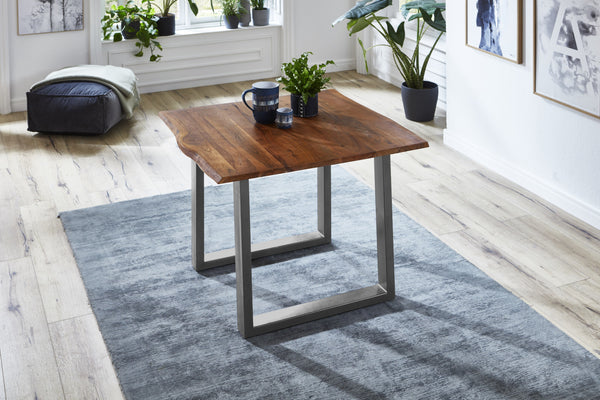 #nussbaumfarben #80x80 #u-gestellsilber