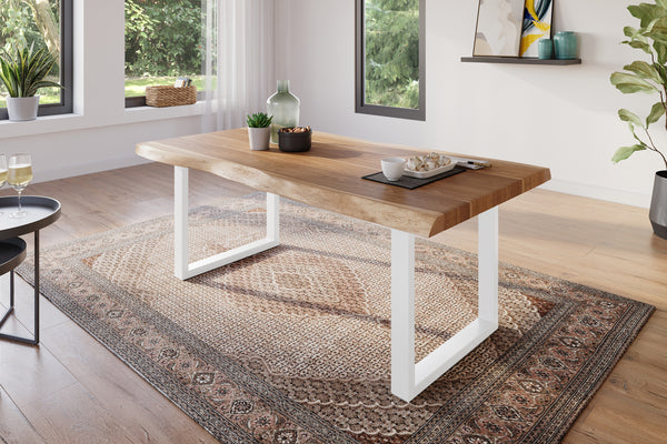 #akazienaturfarben #160x85 #u-gestellweiß