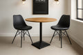 #akazienaturfarben #80x80 #säulen-gestelleckigschwarz