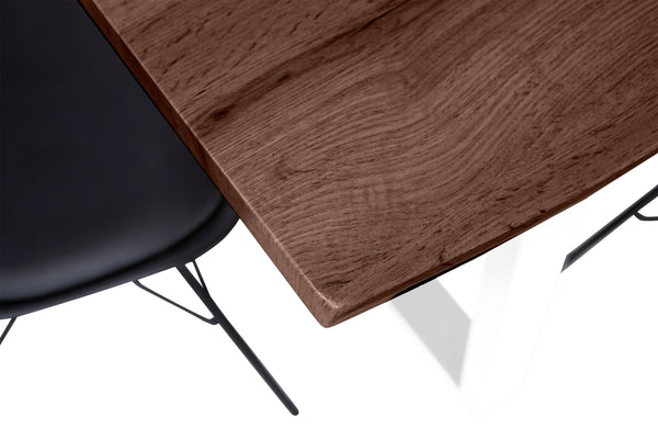 #nussbaumfarben #180x90 #u-gestellweiß