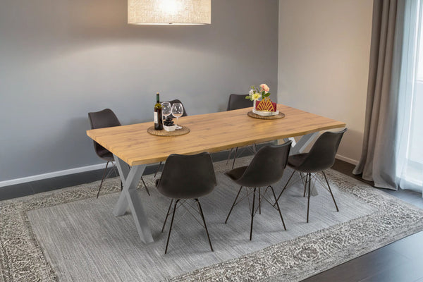 #wildeichenfarben #240x100 #x-gestellsilber