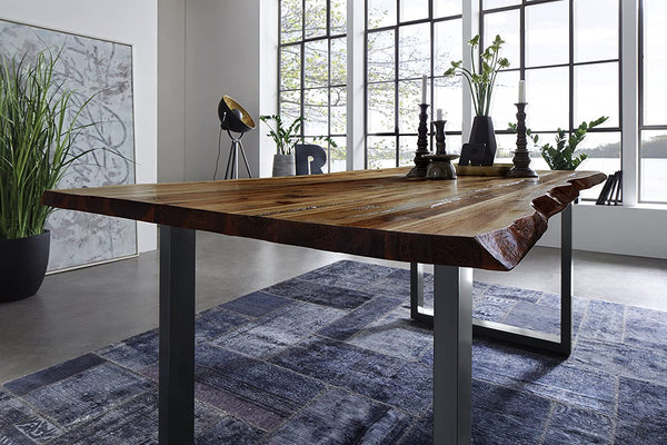 #nussbaumfarben #180x90 #u-gestellsilber