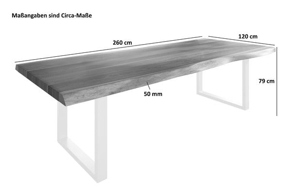 #naturfarben #260x120 #u-gestellschwarz