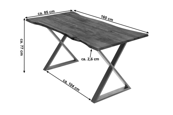 #nussbaumfarben #160x85 #x-gestellschwarz