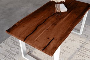 #nussbaumfarben #180x90 #u-gestellweiß