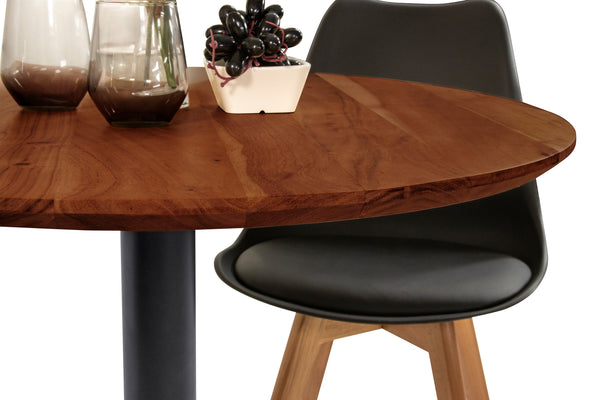 #akazienussbaumfarben #80x80 #säulen-gestelleckigsilber