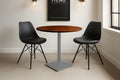 #akazienussbaumfarben #80x80 #säulen-gestelleckigsilber