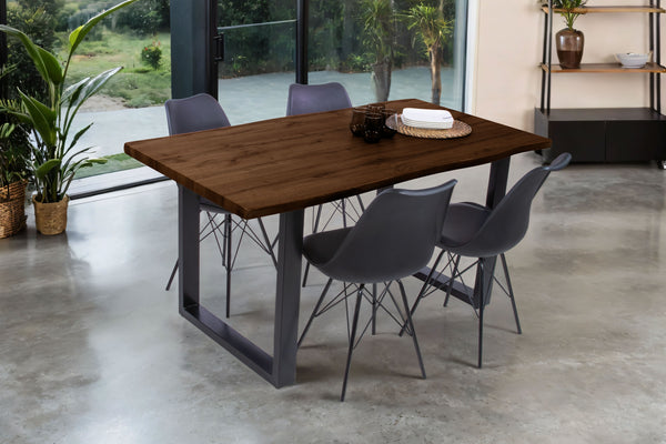 #nussbaumfarben #160x85 #u-gestellschwarz